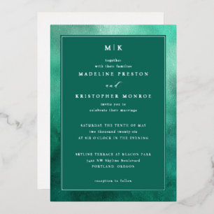 Elegant Teal Minimalist Invitation