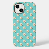 Elegant Teal & Pearls iPhone Case