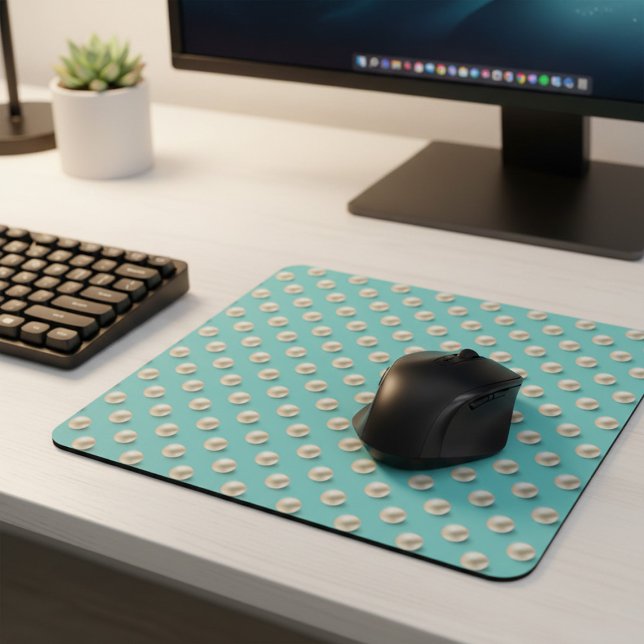 Elegant Teal & Pearls Mouse Mat (Creator Uploaded)