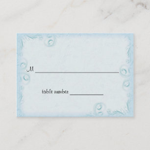 Elegant Teal Scrollwork Wedding Table Placecard