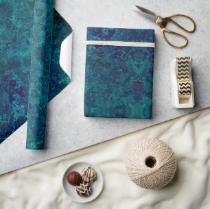 Elegant Teal Turquoise Gemstone  Wrapping Paper