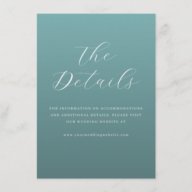 Elegant Teal Typographic Invite (Front)