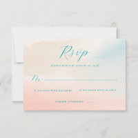 Elegant Teal Watercolor RSVP