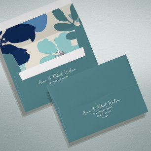 Elegant Teal Wedding Envelope