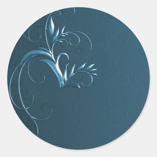 Elegant Teal Wedding Envelope Seals (Front)