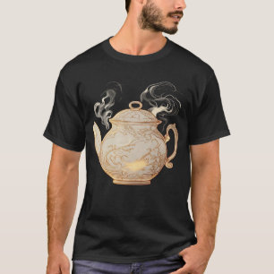 Elegant Teapot Outline T-Shirt