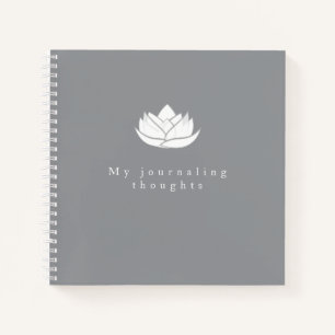 Elegant Template Lotus Flower Journalling Thoughts Notebook