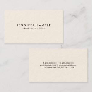 Elegant Template Luxury Signature Cream Paper Business Card