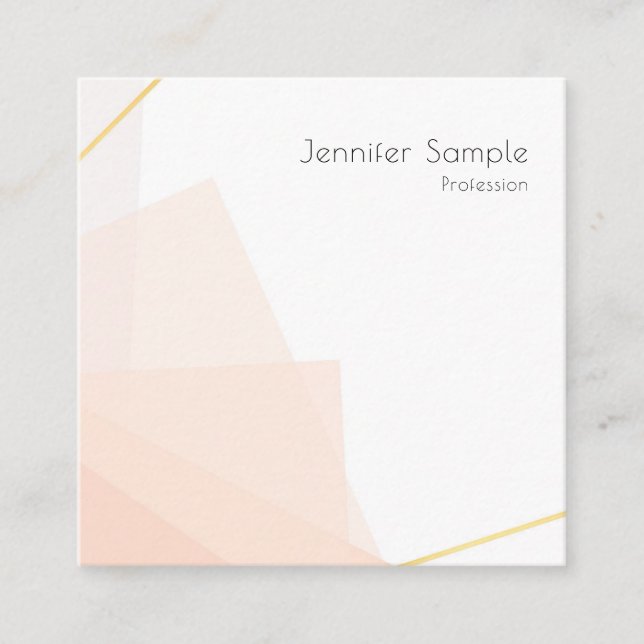 Elegant Template Modern Minimalist Professional Square Business Card (Front)