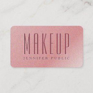 Elegant Template Rose Gold Luxury Make Up Artist Business Card