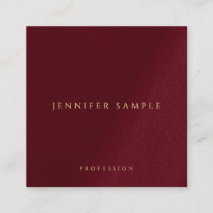 Elegant Template Your Custom Gold Colour Text Square Business Card