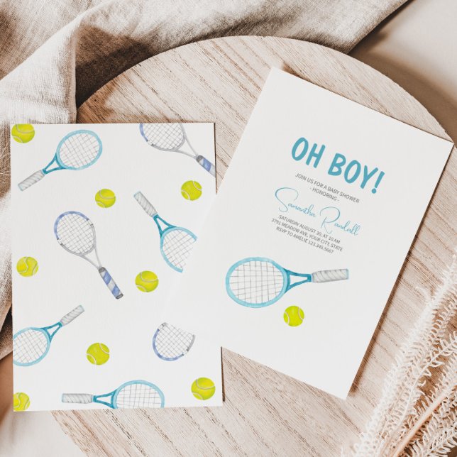 Elegant Tennis Baby Shower Invitation  (Creator Uploaded)