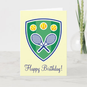 Elegant Tennis Birthday greeting card