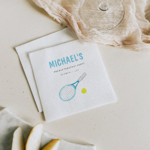 Elegant Tennis Birthday Paper Napkin