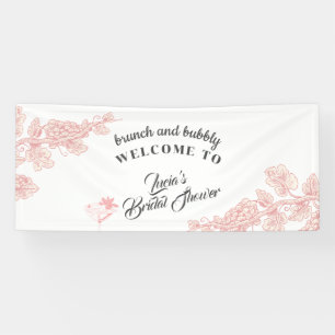 Elegant Tequila Pink Fun Bridal Shower Welcome Banner