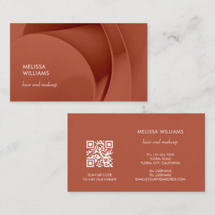 Elegant Terracotta 3D Abstract Art Business Card