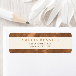 Elegant Terracotta Copper Return Address