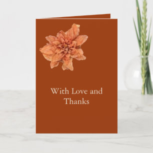 Elegant Terracotta Floral Custom Wedding Thank You Card