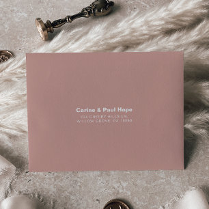 Elegant Terracotta Formal Initial Wedding Envelope