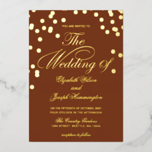 Elegant Terracotta Gold Confetti Wedding 