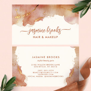 Elegant Terracotta Gold Watercolor Business Card