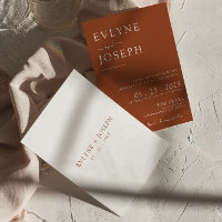 Elegant Terracotta Minimalist Boho Modern Wedding 