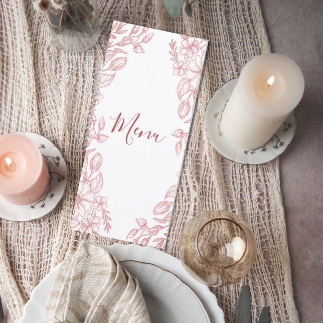 Elegant Terracotta Minimalist Wedding Menu (Creator Uploaded)