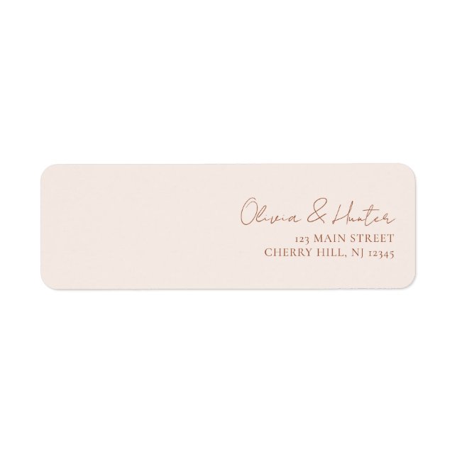 Elegant Terracotta Return Address Labels  (Front)