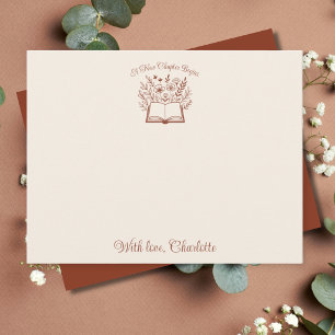 Elegant Terracotta Script Bridal Shower Thank You  Card