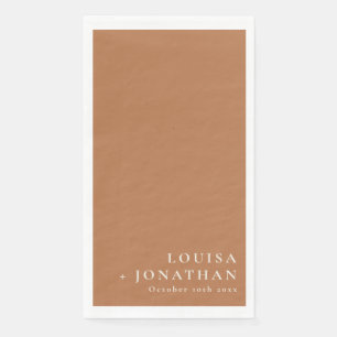Elegant Terracotta Trendy Minimalist Chic Custom Napkin