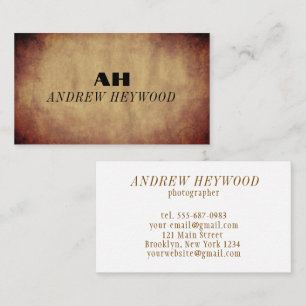 Elegant Terracotta Watercolor Abstract Modern Business Card