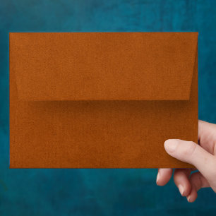 Elegant Terracotta Wedding Envelope Warm Autumn