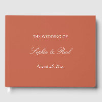 Elegant Terracotta Wedding Guest Book