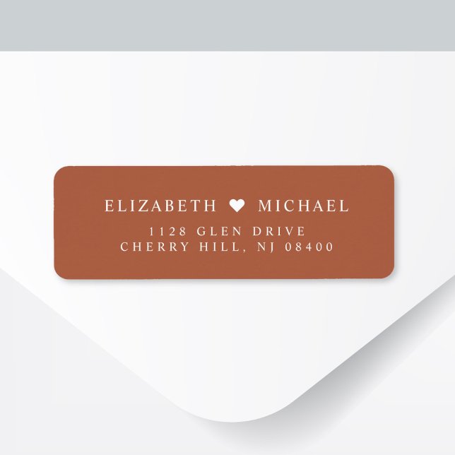 Elegant Terracotta Wedding Return Address (Creator Uploaded)