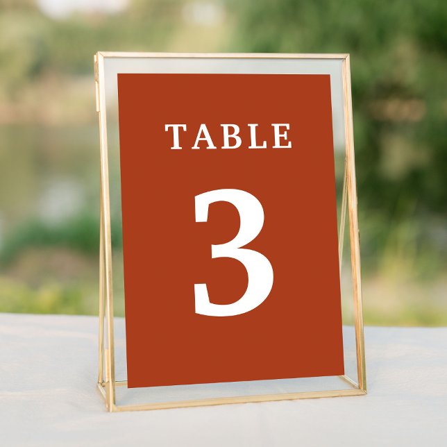 Elegant Terractotta Wedding Table Number (Elegant Terractotta Wedding Table Number
)