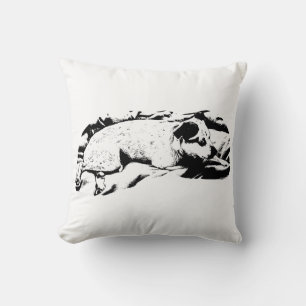 Elegant Terrier Repose, Winter Bed Cushion
