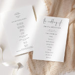 Elegant Text  Black White Wedding Program Invitation<br><div class="desc">Elegant Text Black White Wedding. A modern typographical design in black and white for your wedding programs. The main header is in a stylish set script and the rest of the text you can easily personalise. You can change the text and background colors if you wish to match your wedding...</div>