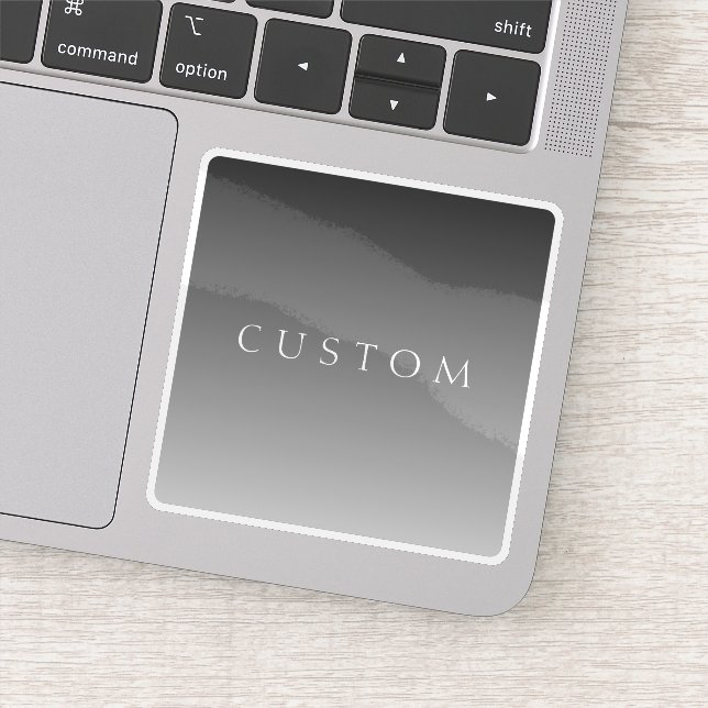 Elegant Text on Simple Modern Grey Ombre Gradient  (Detail)