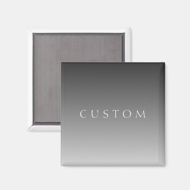 Elegant Text on Simple Modern Grey Ombre Gradient  Magnet (Front/Back)