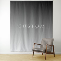 Elegant Text on Simple Modern Grey Ombre Gradient 