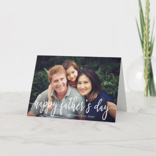 Elegant Text Photo Father's Day Greeting Card