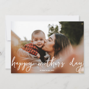Elegant Text Photo Mother's Day Card