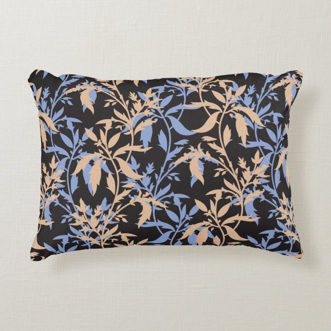 Elegant textile design featuring intricate floral  decorative cushion (Front)