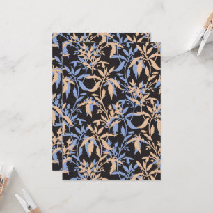 Elegant textile design featuring intricate floral  invitation