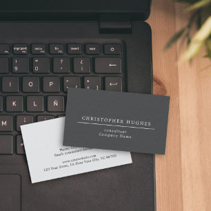 Elegant Texture Grey White Line Attorney at law Business Card