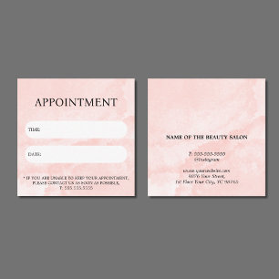 Elegant Texture Pastel Salon Appointment Card