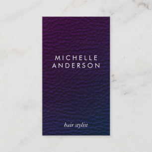 Elegant Texture Purple Blue Gradient Business Card