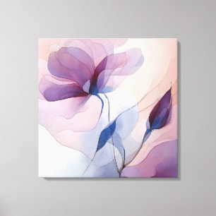 Elegant Textured Floral Art Canvas Print