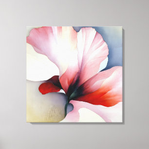 Elegant Textured Floral Art Canvas Print