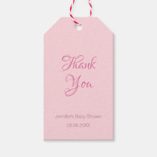 Elegant Thank You Blush Pink Simple Template Gift Tags